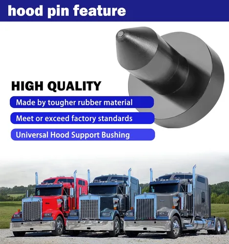 Vista 3 de 924-5410 Kit de pasadores de capó para Kenworth T600/T600A, T800, W900 T2000, T400, T440, T450, T470, T660 Reemplazo de polietileno