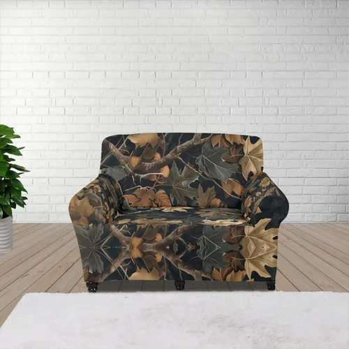 Vista 121 de ZOUTAIRONG Fundas elásticas para sofá con estampado de ramas de camuflaje 3D para sofá, funda para muebles de un solo cojín, decoración del hogar u