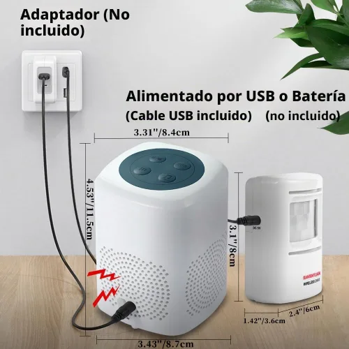 Vista 3 de Alarma de ladridos para perros, detector de movimiento, sensor de movimiento de ladridos al aire libre, rango de 1000 pies, alarma para perros