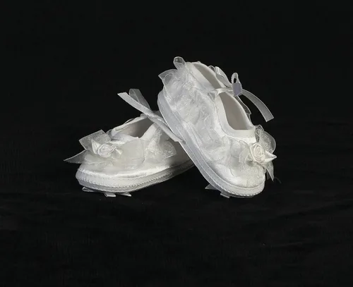 Vista 2 de Botines de organza para niñas ideales para bautizo bautizo o cualquier ocasión especial