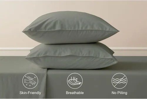 Vista 75 de Sábanas extra profundas, sábanas de algodón, 100% algodón, sábana bajera de bolsillo extra profundo de 22 pulgadas con elástico en todo el contorno