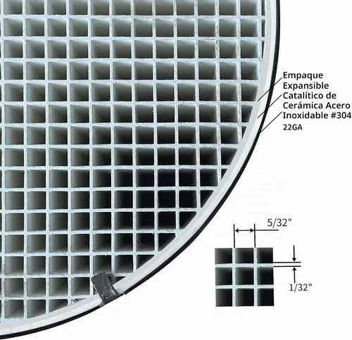 Vista 5 de Protalwell Combustor catalítico para estufa de leña, reemplazo de combustión catalítica de cerámica redonda de 6 pulgadas para estufas de leña
