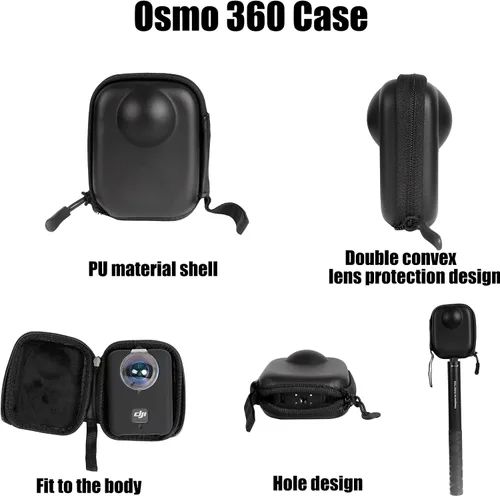 Vista 3 de PellKing Protectores de lente para DJI Osmo 360, protector de lente con funda de cámara y protector de pantalla, kit de accesorios para cámara
