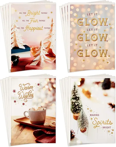 Vista 10 de Hallmark - Surtido de tarjetas de Navidad en caja, Que nieve (4 diseños, 12 tarjetas y sobres)