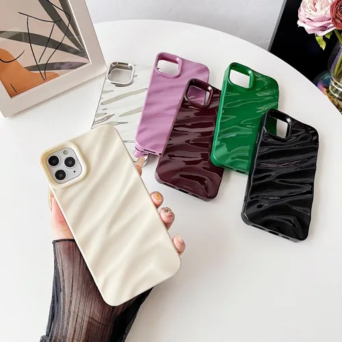 Vista 2 de Caseative Funda para iPhone 11 Pro Max, patrón de ondulación de agua, forma de onda rizada, suave, compatible con iPhone 11 Pro Max, morado Water