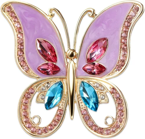 Vista 16 de WaaHome Adornos de Navidad de mariposa 2025 – Recuerdo de mariposa monarca de metal, adornos de árbol de Navidad, mariposas coloridas, regalo