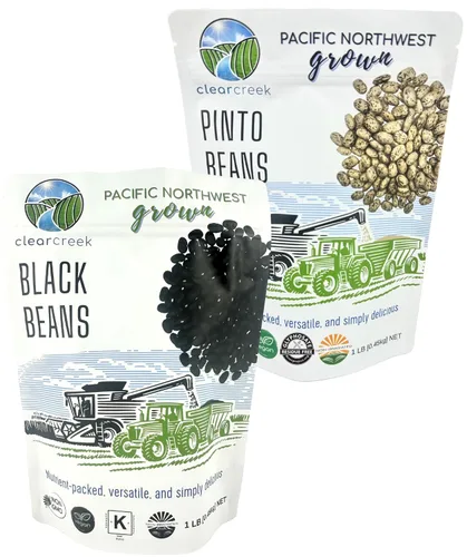Vista 15 de CLEAR CREEK Frijoles Negros Cultivados en el Estado de Washington 1 libra Proyecto Verificado Sin OGM Vegano Kosher Sin Irradiar