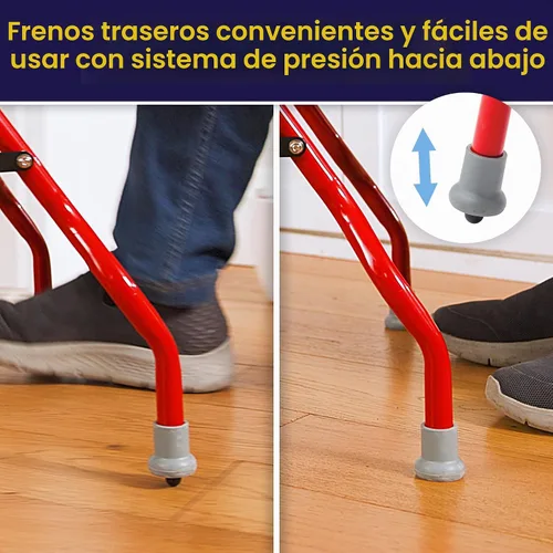 Vista 7 de Andador de dos ruedas con asiento, de Drive Medical, 1239RD, Universal, Rojo, 1, 1