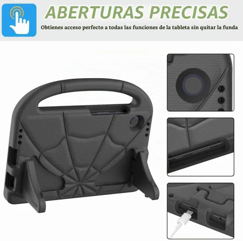 Vista 5 de Funda infantil para Samsung Galaxy Tab A11 /A9 de 8.7 pulgadas versión 2025/2023, ligera, a prueba de golpes, apta para niños, con protector