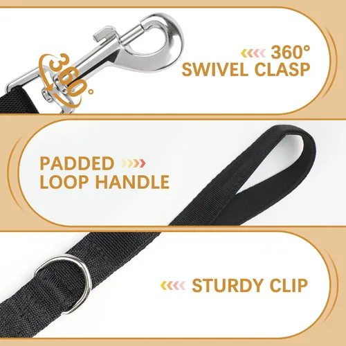 Vista 4 de Prime Pets Correa larga para perro de 30 pies, accesorios para perros de 30 pies de largo, correa de entrenamiento con clicker de entrenamiento