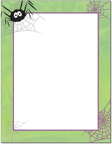 Vista 8 de Image Shop Creepy Web Halloween Papel para impresora láser y de inyección de tinta con membrete (25 unidades), negro, blanco, amarillo