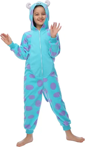 Vista 3 de Leadtex Child Monster Costumes Zipper Cartoon Unisex Animal Onesie Costume for Halloween Cosplay