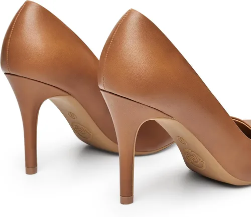 Vista 2 de Trary Zapatos de tacón alto para mujer, tacones negros, tacones dorados, color nude, rosa y rojo, tacones altos puntiagudos para mujer, tacones