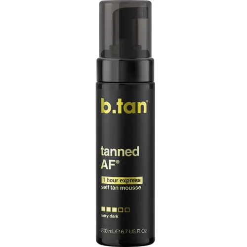 Vista 12 de b.tan Dark Self Tanner Mousse Disco Candy Tan - Mejor espuma bronceadora sin sol exprés de 1 hora, perfumada a caramelo, a prueba de sudor