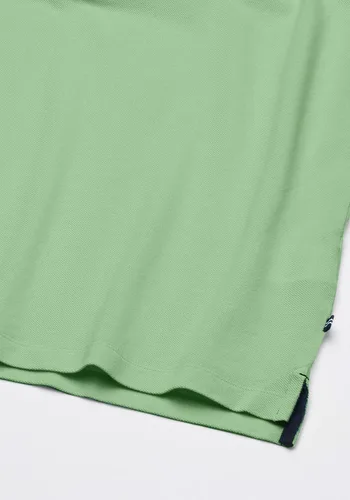 Vista 4 de Nautica Polo de piqué de algodón sólido de manga corta para hombre