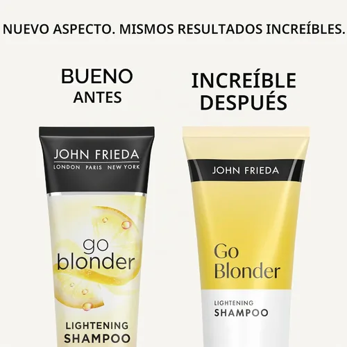 Vista 2 de John Frieda Go Blonder Champú aclarador para cabello rubio, 8.3 fl oz