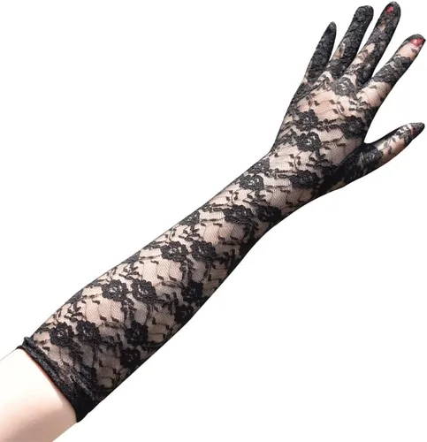 Vista 19 de Guantes de encaje de muchos estilos para mujeres o niñas Manga de brazo ahuecada años 80