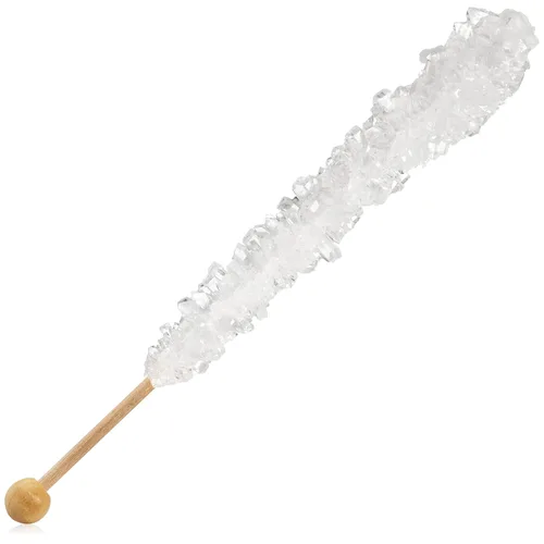 Vista 7 de White Rock Candy - Palitos de azúcar con sabor a azúcar original, 12 recuerdos de fiesta de dulces blancos envueltos individualmente