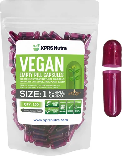 Vista 9 de XPRS Nutra Cápsulas vacías tamaño 1 – 100 cápsulas veganas vacías – Pastillas vegetarianas – Relleno de cápsulas vegetales DIY – Pastillas vegetales