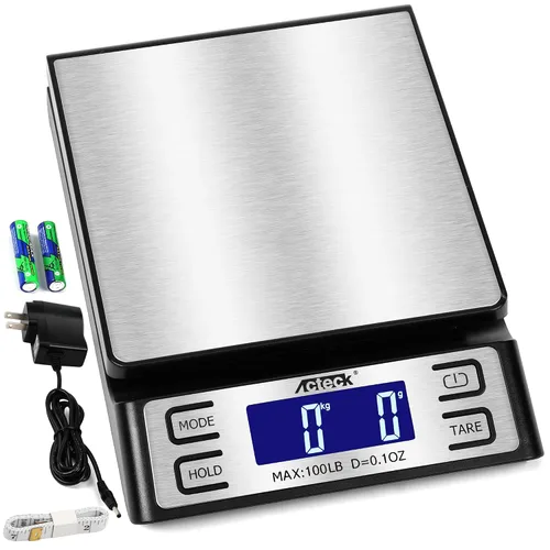 Vista 6 de Acteck Alta precisión A-CE65 Negro 0.1OZ Digital envío báscula, escala postal y escala de correo