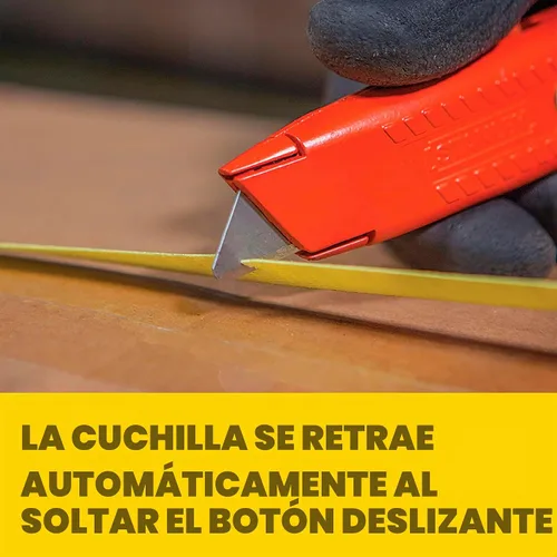 Vista 3 de STANLEY - Cortador de caja de seguridad autorretráctil de 6 pulgadas, rojo
