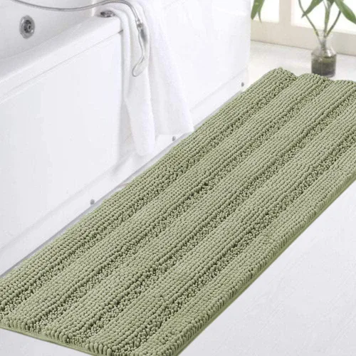 Vista 76 de Turquoize Alfombra de baño de chenilla de lujo para baño, extra absorbente, alfombra de ducha de microfibra antideslizante para baño, alfombra Aqua