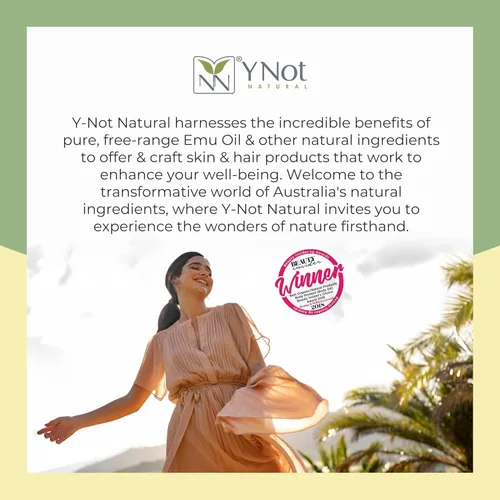 Vista 9 de Y Not Natural Aceite de emú puro – Humedad orgánica para cara, cuerpo, cabello, cuero cabelludo y uñas, rico en Omega 3-6-9, vitaminas y minerales