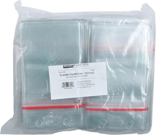 Vista 6 de Baumgartens - Soporte vertical sellable para insignias, 3 3/4 x 2 5/8 pulgadas, transparente, paquete de 50