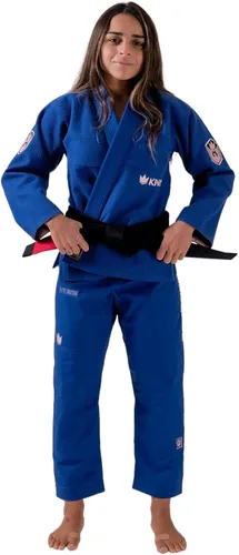 Vista 3 de Kingz Brazilian Jiu Jitsu Gi Kimono BJJ ligero para mujer IBJJF Legal 1693ozm Pearl Weave Pro Competition Balistico 30