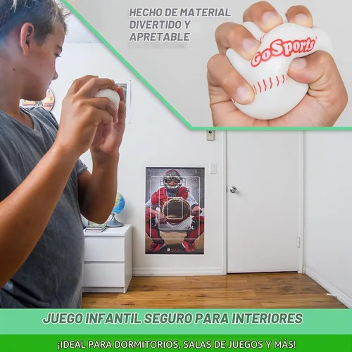 Vista 4 de GoSports Pitch N' Stick Kids Baseball Pitching Game - Choose Between Wall Poster Game Set or 4 Replacement Sticky Ball Baseballs