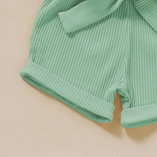 Vista 6 de Ropa de niña para bebé, ropa sin mangas, lindo halter mameluco de una sola pieza, conjunto de ropa de verano 1-5T