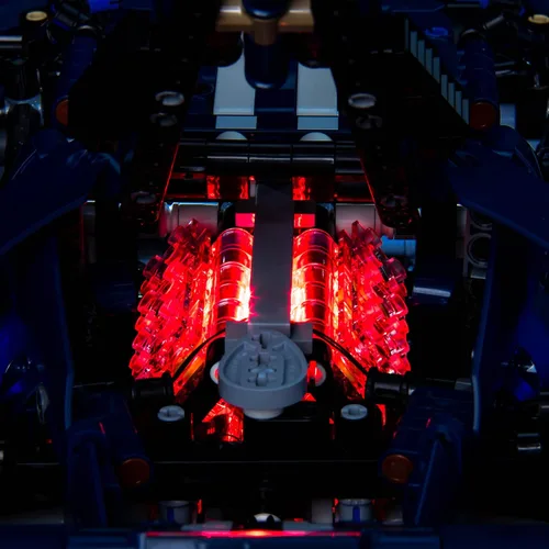 Vista 5 de Kit de luces LED para Lego Ford GT 42154, juego de iluminación de conexión USB compatible con Lego 42154 (solo luces, sin modelos Lego) (clásico)