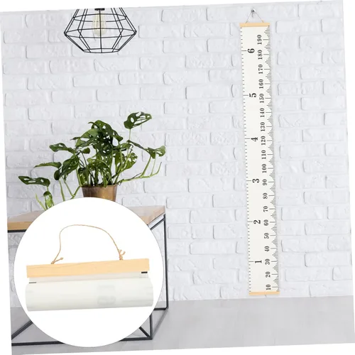 Vista 9 de HOMSFOU Regla de medición de altura, decoración para niños, regalos para niñas, calcomanías para niños, tabla de crecimiento, regla de altura
