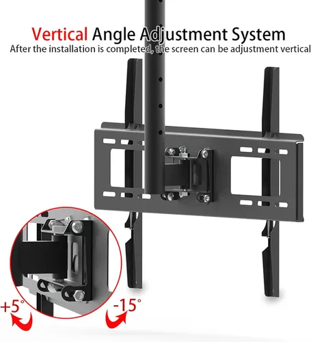 Vista 3 de Soporte de techo para TV que se adapta a la mayoría de televisores de pantalla plana LED, LCD OLED de 32 a 70 pulgadas, soporte de pared universal