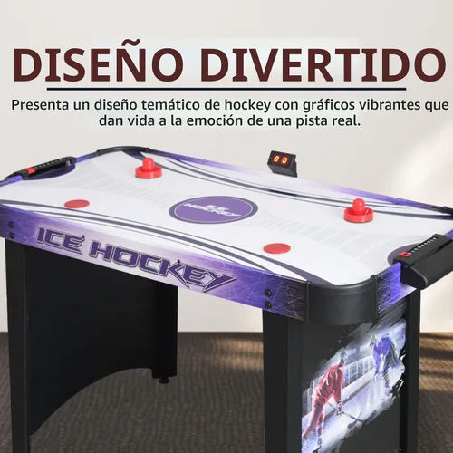 Vista 7 de Hathaway Mesa de hockey de aire para niños y adultos Negro/Azul