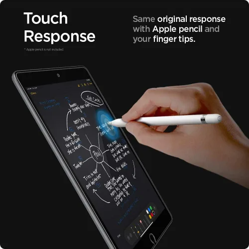 Vista 4 de Spigen Protector de pantalla de vidrio templado [GlasTR Slim] diseñado para iPad de 10.2 pulgadas (9ª (2021) / 8ª (2020) / 7ª (2019)