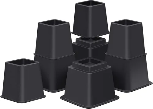 Vista 10 de ANNKUT Elevadores de muebles de 1 pulgada, elevadores de cama resistentes, elevadores de escritorio para elevación de sillas y patas de mesa, 4