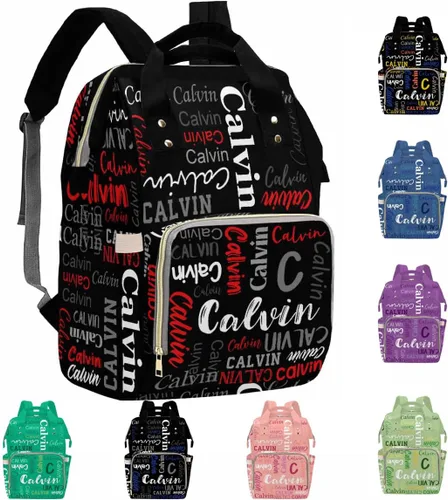 Vista 9 de Artsadd Bolsa de pañales personalizada con nombre Mochila de bebé personalizada para mamá, pattern 02, Mochilas Daypack