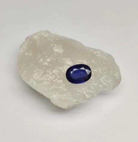 Vista 4 de Blue Sapphire Natural Gemstones Cut Stone Sapphire Healing Crystals, Oval Energy Stone, Jewelry Making Birthstone Blue Crystals Assorted Loose