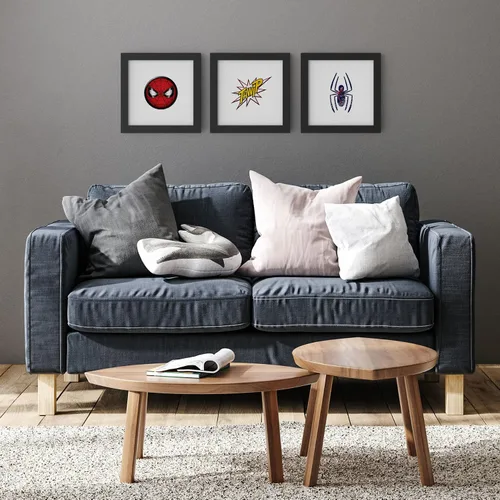 Vista 8 de Trends International Gallery Pops Marvel Comics Spider-Man - Póster de pared para colgar, 12 x 12 pulgadas, versión enmarcada en negro