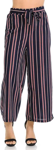 Vista 2 de Auliné Collection Culottes para mujer de pierna ancha de talle alto con pantalones de palazzo