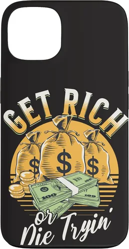 Vista 7 de Funda de dinero millonario para iPhone 12/12 Pro Get Rich or Die Trying Cash Hustle