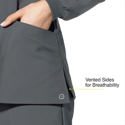 Vista 3 de Chaqueta de calentamiento con cuello redondo para mujer