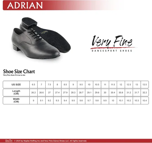 Vista 6 de Very Fine Mens Wide Adrian Leather Ballroom Salsa Tango Waltz Latin Smooth Swing Dance Shoe Black