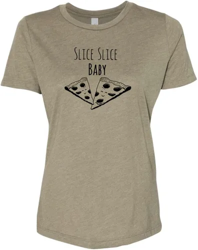 Vista 14 de Cute Women's Screen Printed Crew Neck Tee, Shirts With Sayings, Dusty Blue or Olive
