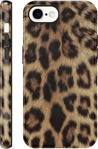 Vista 30 de Funda de teléfono con estampado de guepardo para iPhone 7/8/SE 2020/2022 de 4.7 pulgadas, funda de lujo con diseño de leopardo marrón coqueta a