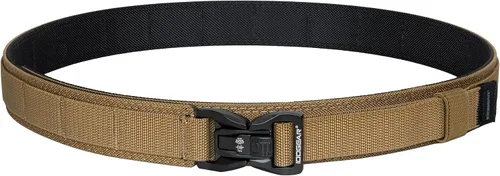 Vista 7 de IDOGEAR Cinturón táctico de nailon resistente de 1.5 pulgadas, hebilla de liberación rápida, ajustable, oculto, cinturón EDC para hombres