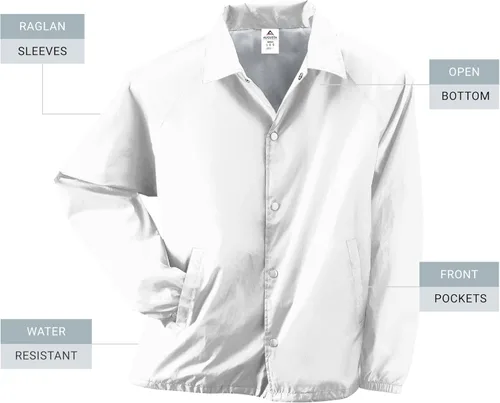 Vista 56 de Augusta Sportswear Chaqueta de entrenador de nailon para hombre/forrada