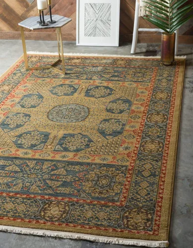 Vista 11 de Unique Loom Palace Collection - Alfombra tradicional, bohemia, medallón (3 pies 3 pulgadas x 3 pies 3 pies 3 pulgadas, redonda, rojo/bronceado)