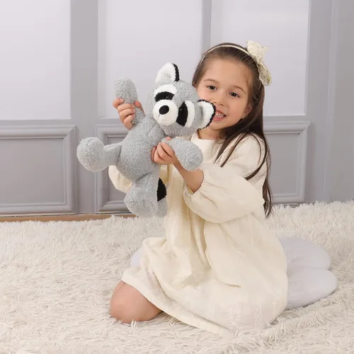 Vista 3 de Apricot Lamb Juguetes de peluche de mapache de terciopelo suave, perfecto para niños (Mapache de terciopelo)
